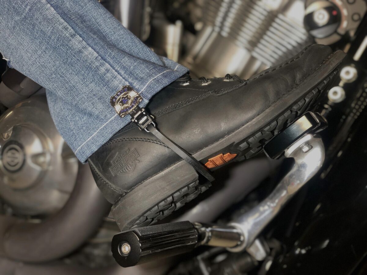 Police Department Boot Straps Set - Biker Boot Straps